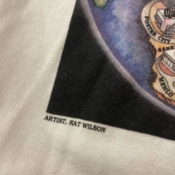 Vintage 1991 Biotech Bay California Jerzees Size XL‎ Sweater Made In USA White - Picture 3 of 12